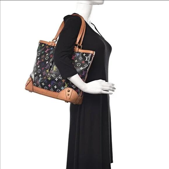 Louis Vuitton Murakami Sharleen Bag MM Multicolor Monogram tote Vintage Noir LV - Picture 2 of 16